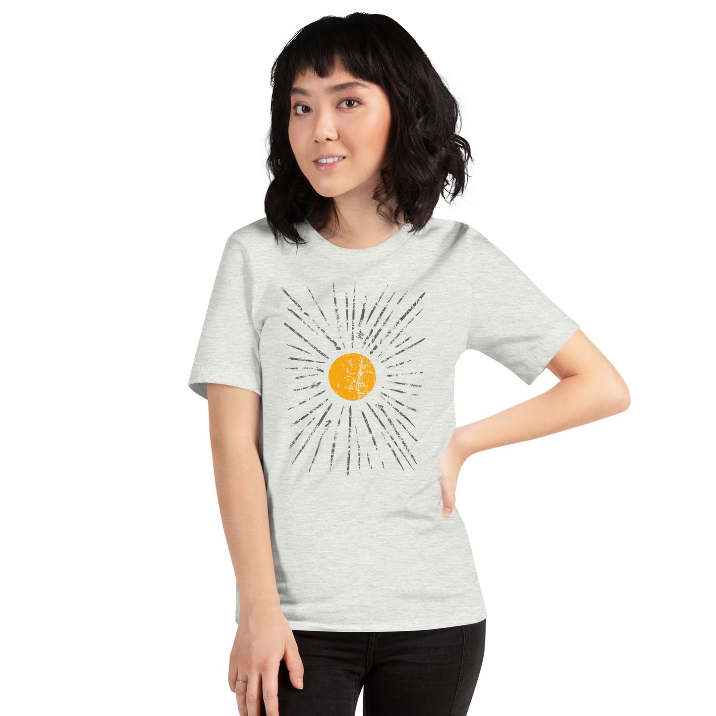 Bohoooo Sun! In Dark Grey. Unisex t-shirt for (not only) Summer Chilling on the Beach!