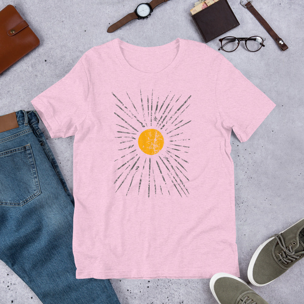 Bohoooo Sun! In Dark Grey. Unisex t-shirt for (not only) Summer Chilling on the Beach!