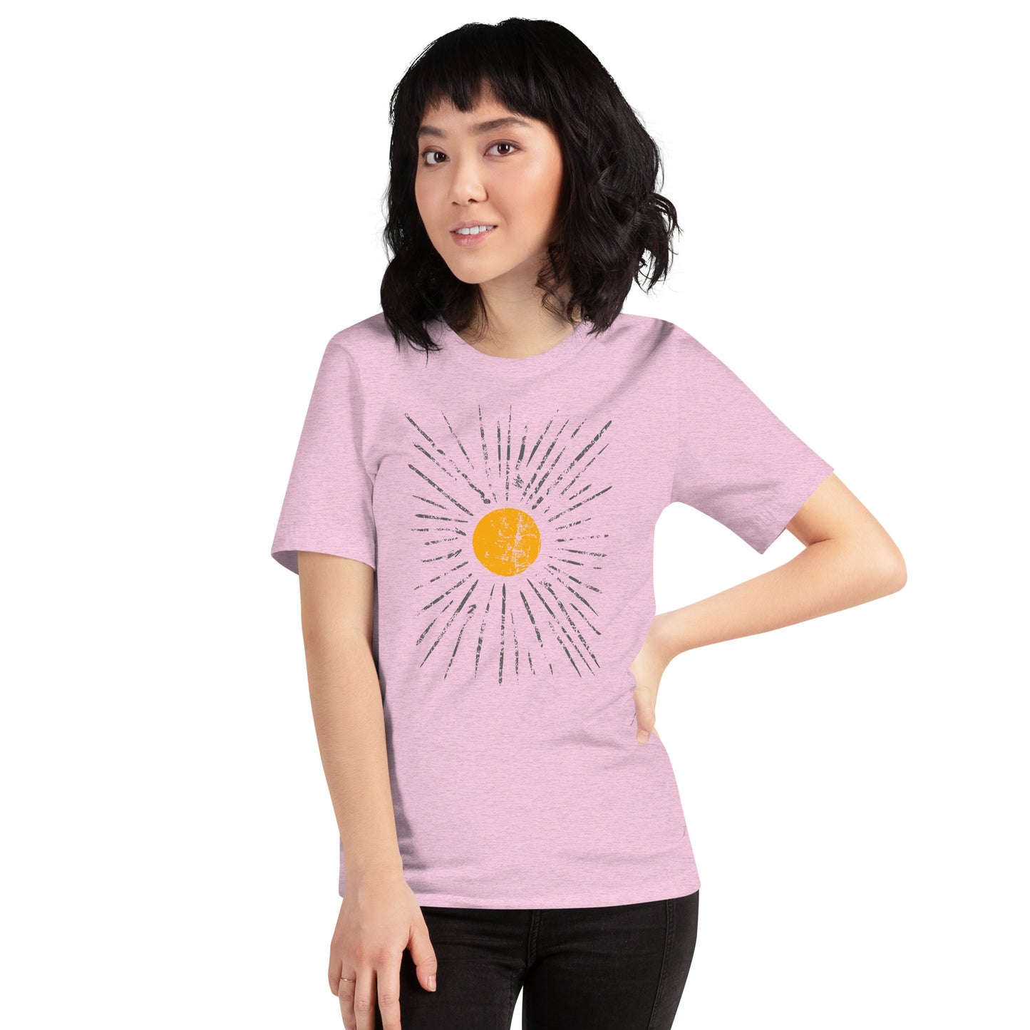 Bohoooo Sun! In Dark Grey. Unisex t-shirt for (not only) Summer Chilling on the Beach!