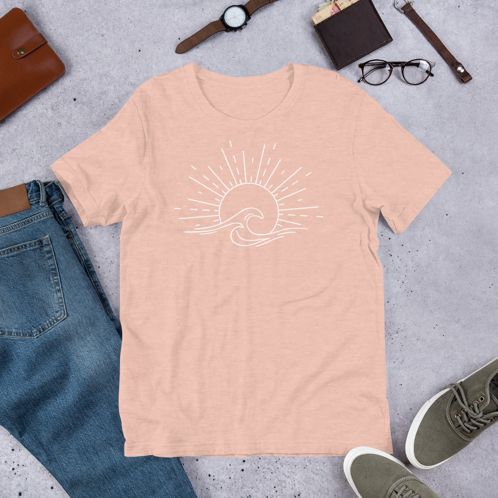 Sun and Waves? SunWaves! Unisex t-shirt for the Summer Beach Memories!