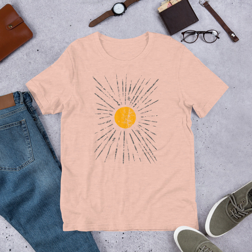 Bohoooo Sun! In Dark Grey. Unisex t-shirt for (not only) Summer Chilling on the Beach!