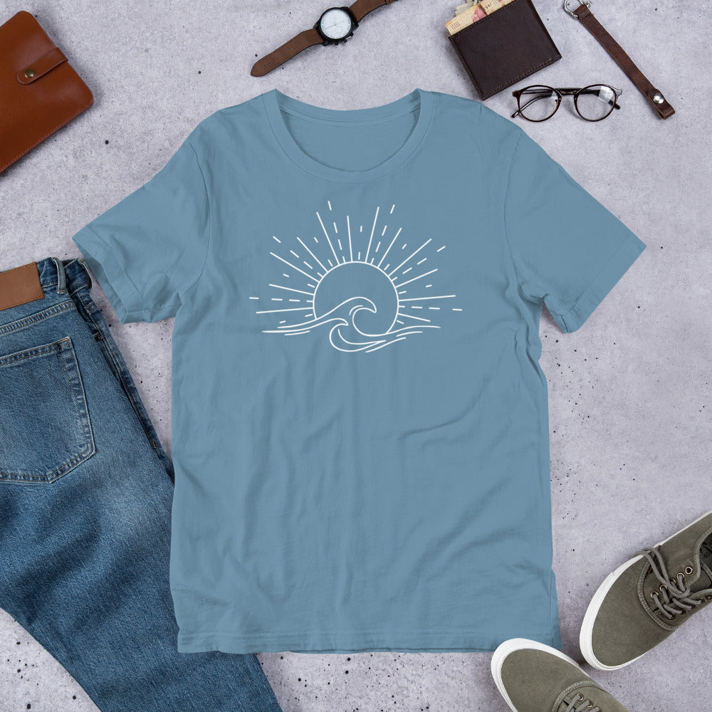 Sun and Waves? SunWaves! Unisex t-shirt for the Summer Beach Memories!