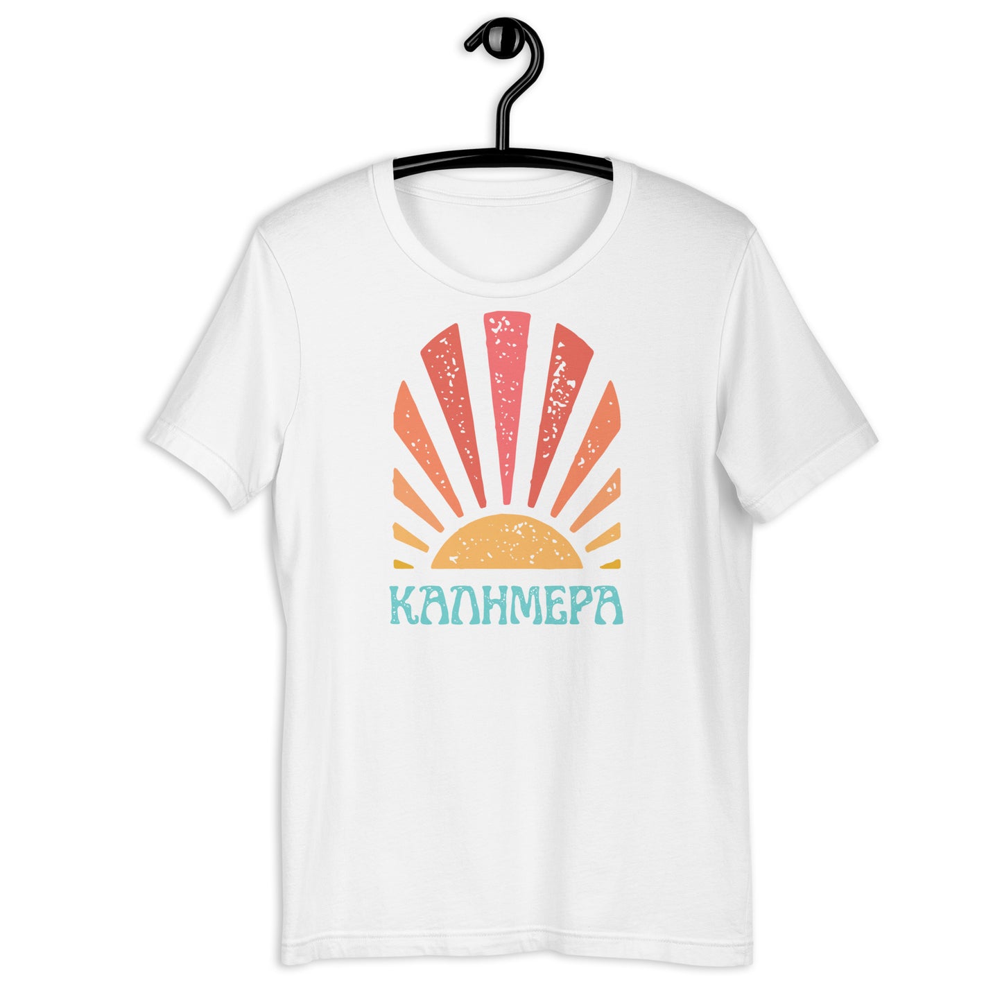 KALIMERA! On White. Unisex t-shirt for a Good GREEK Day!