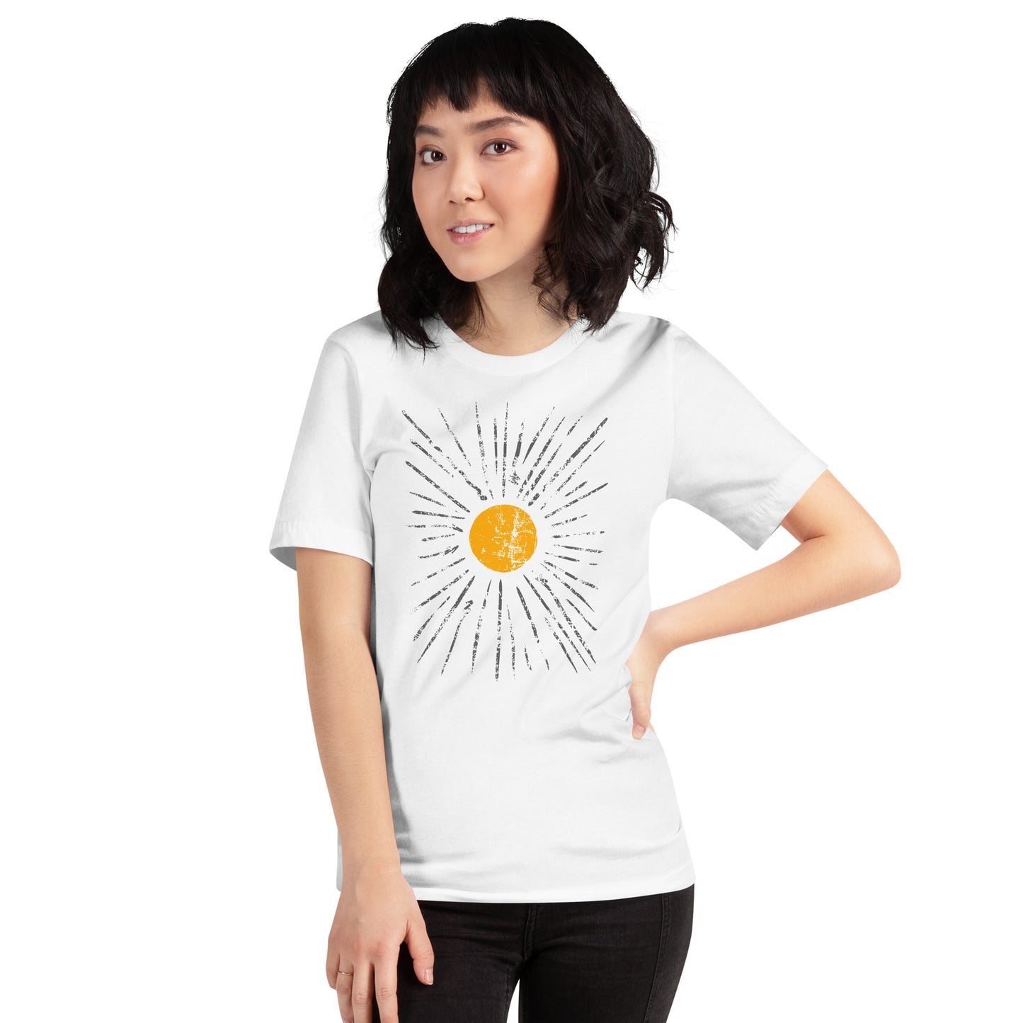 Bohoooo Sun! In Dark Grey. Unisex t-shirt for (not only) Summer Chilling on the Beach!