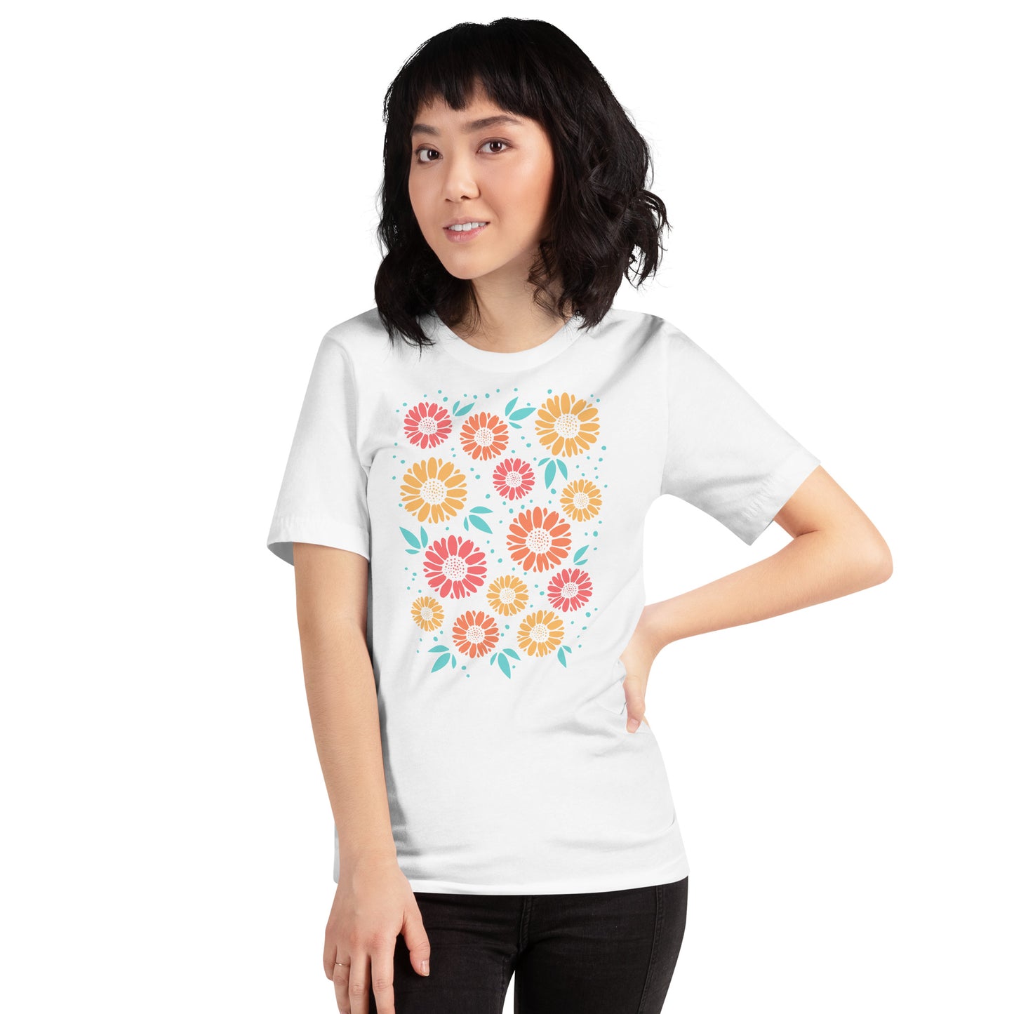 Daisies Daisies! In Colours. Unisex t-shirt for sunny days!